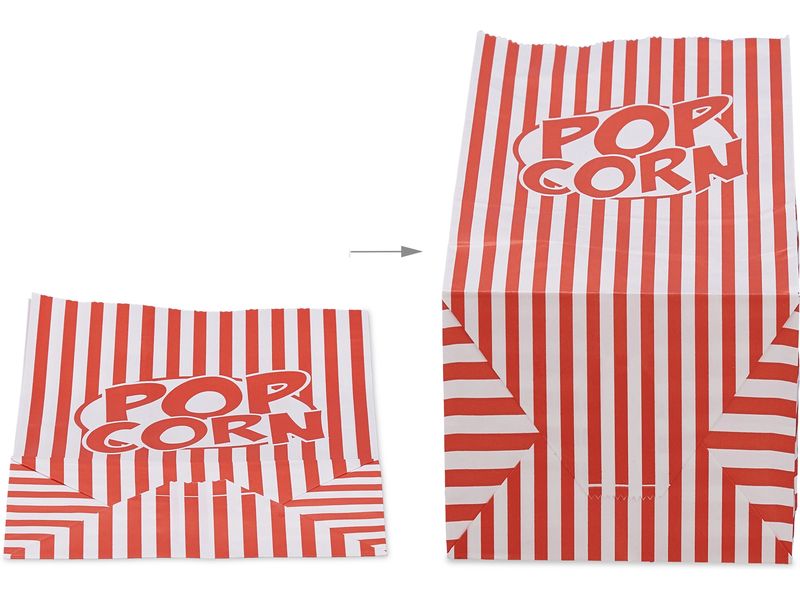 relaxdays Fingerfood-Schale 48 Stück Popcorntüten Retro