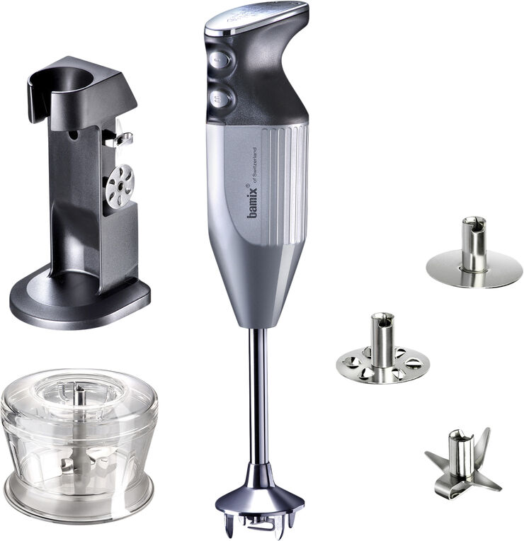 Bamix Deluxe Stavblender, 200 Watt Silver grey