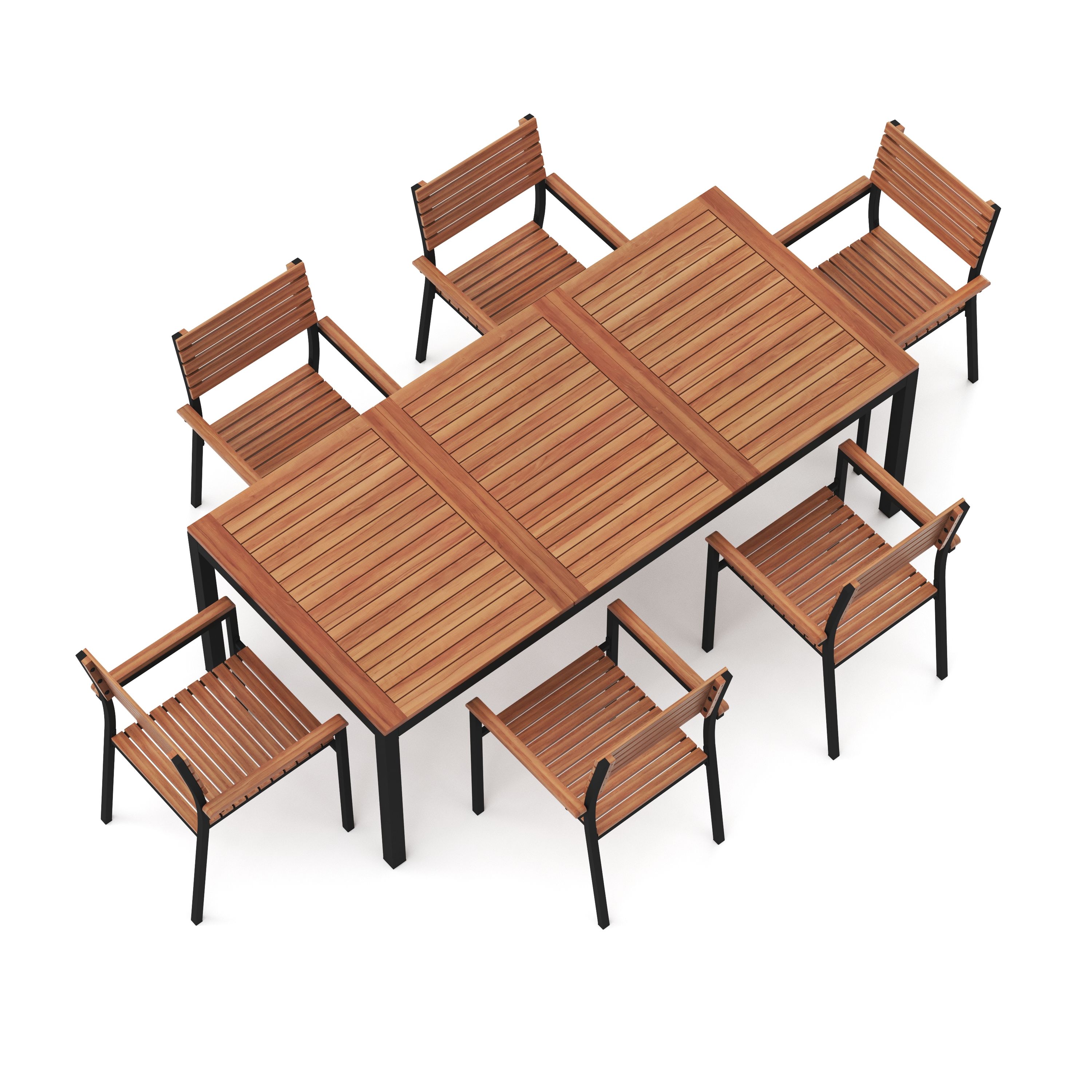 Gartenmöbel Set Holz MARCIA 7-teilig