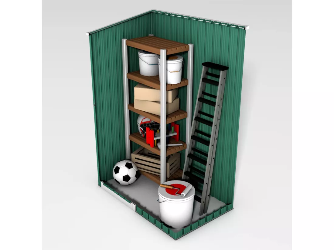 Armoire de Jardin Gardiun Newcastle 1,27 m² 89x143x186 cm Extérieur Métallique Vert