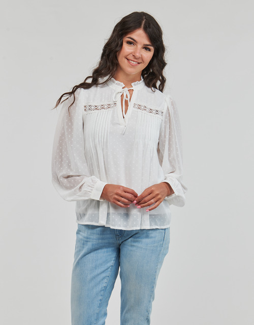 Only - ONLMADONNA L/S TOP WVN - Blanc