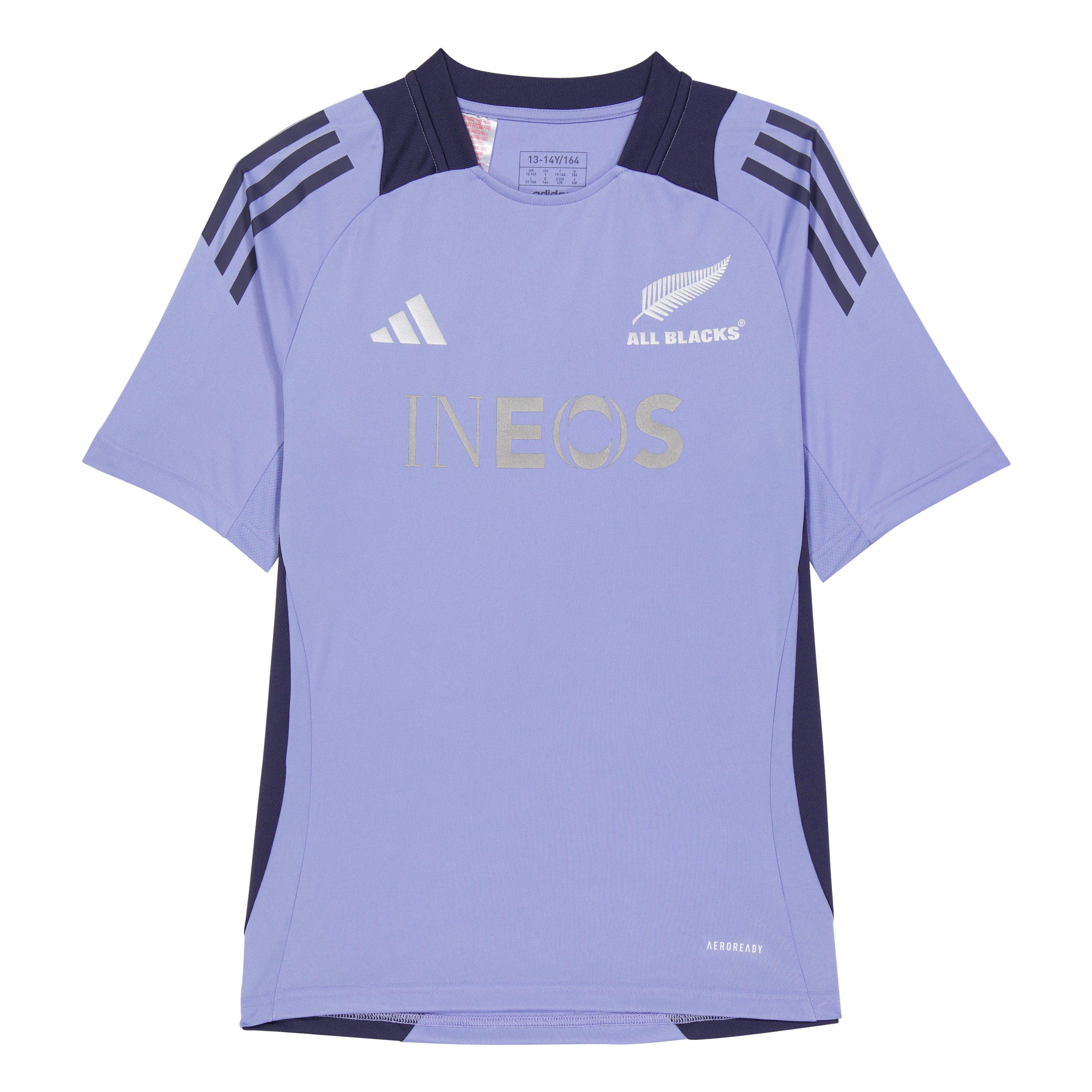 adidas All Blacks Rugby Short Sleeve T-Shirt 2024 Juniors