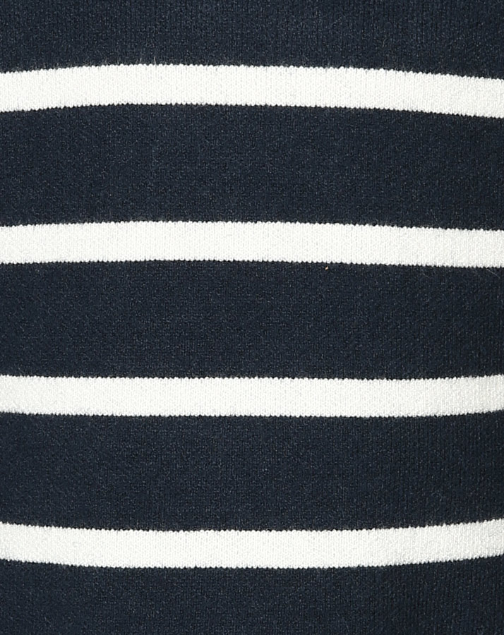Strickkleid NMFNATANJA in dunkelblau/weiß