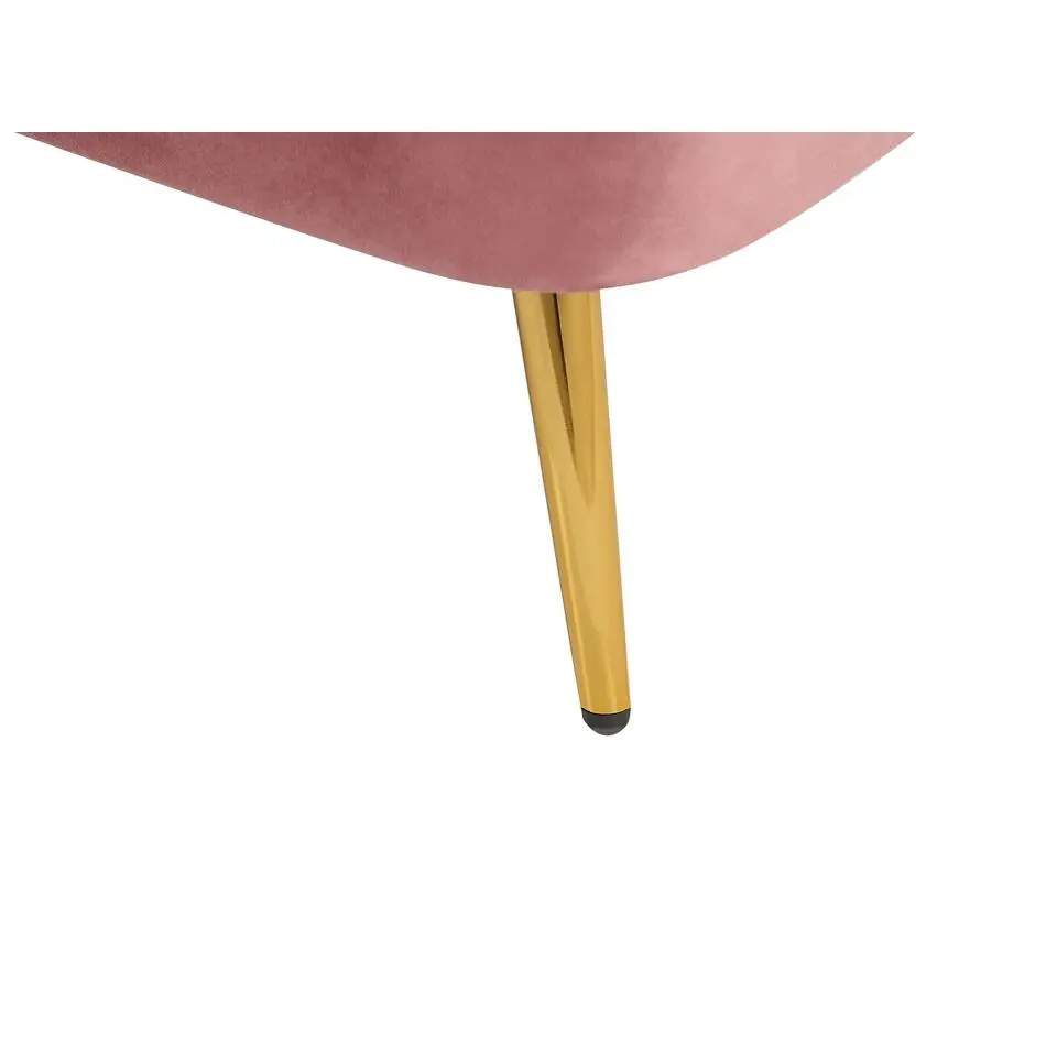 ALLIER - Chaise longue - Roze - Linkerzijde - Fluweel