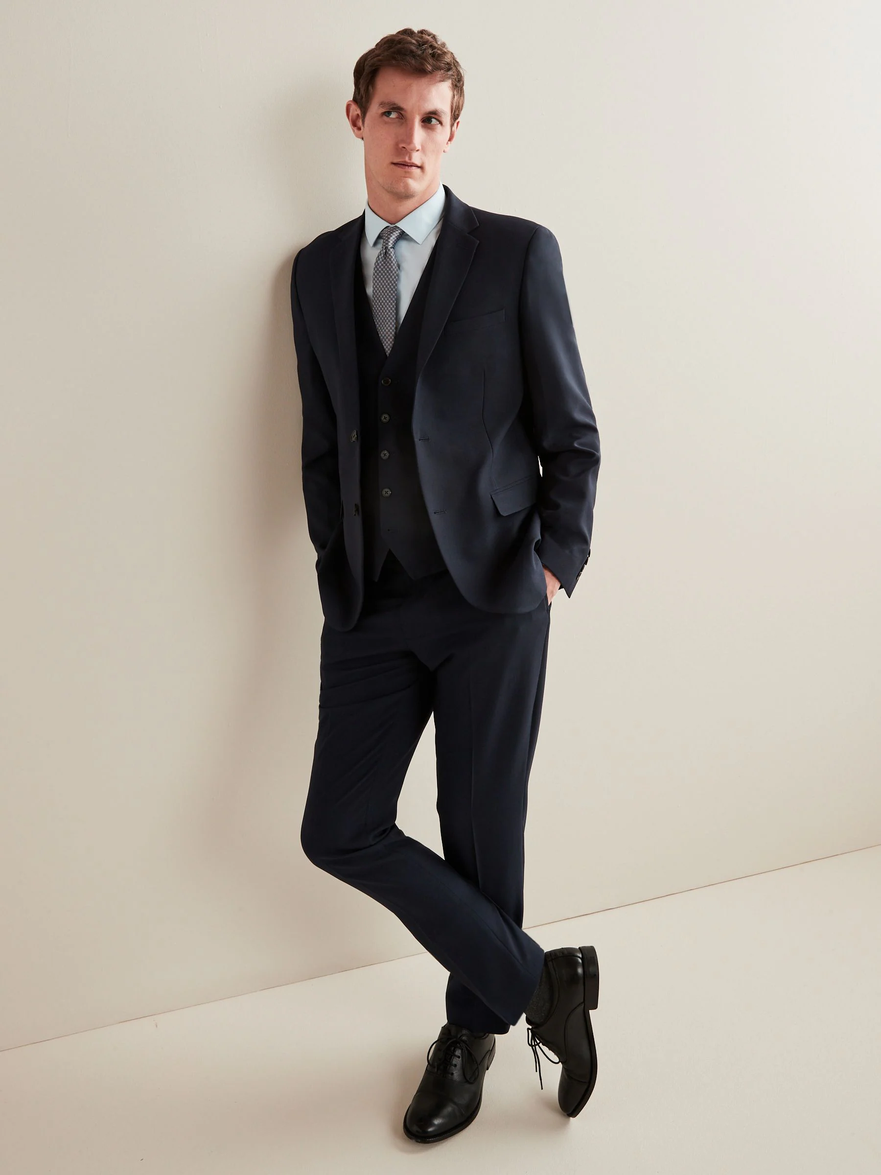Donkerblauw - Slim Fit - Must-have kostuum: colbert