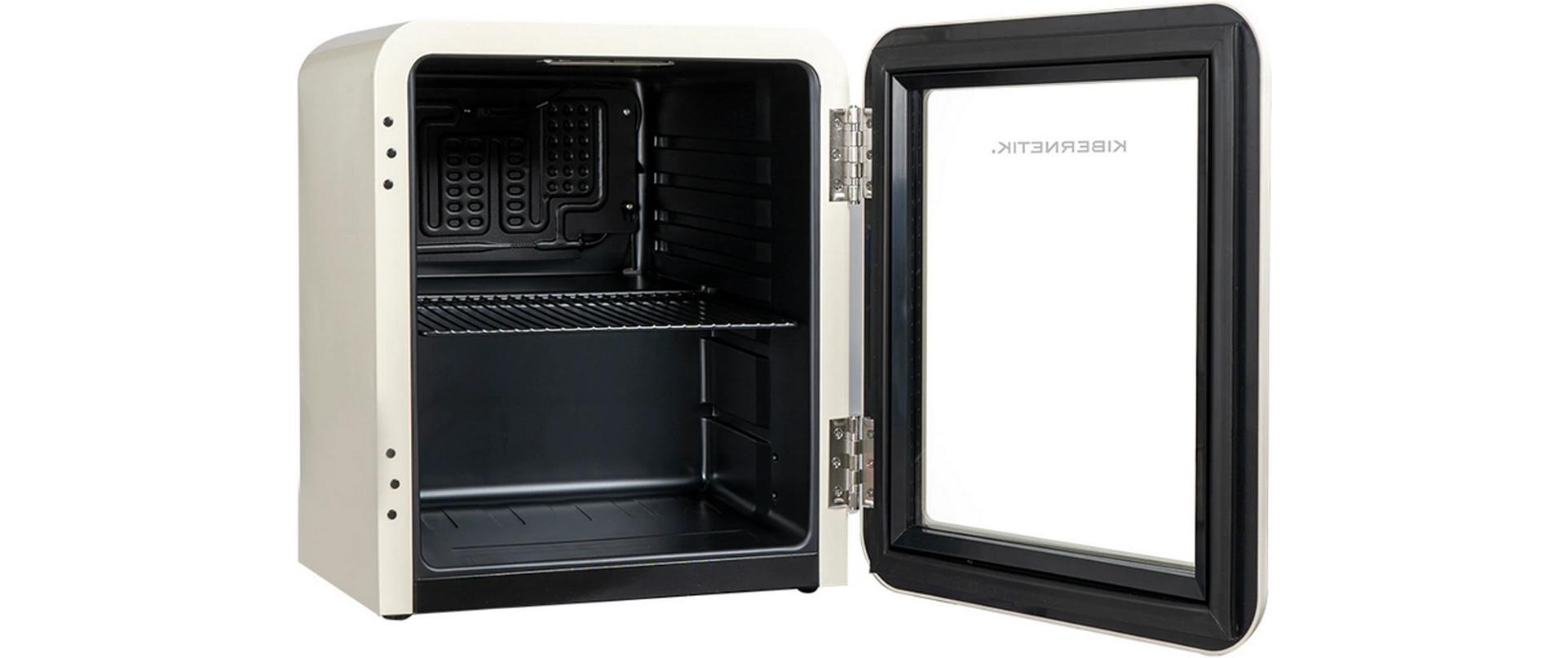 Gewerbekühlschrank RKS46 Retro Beige, Rechts, Wechselbar<br>Getränkekühlschrank