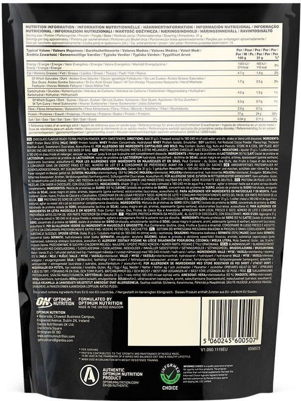 Gold Standard 100% Whey Double Rich Chocolate (465 Gr)