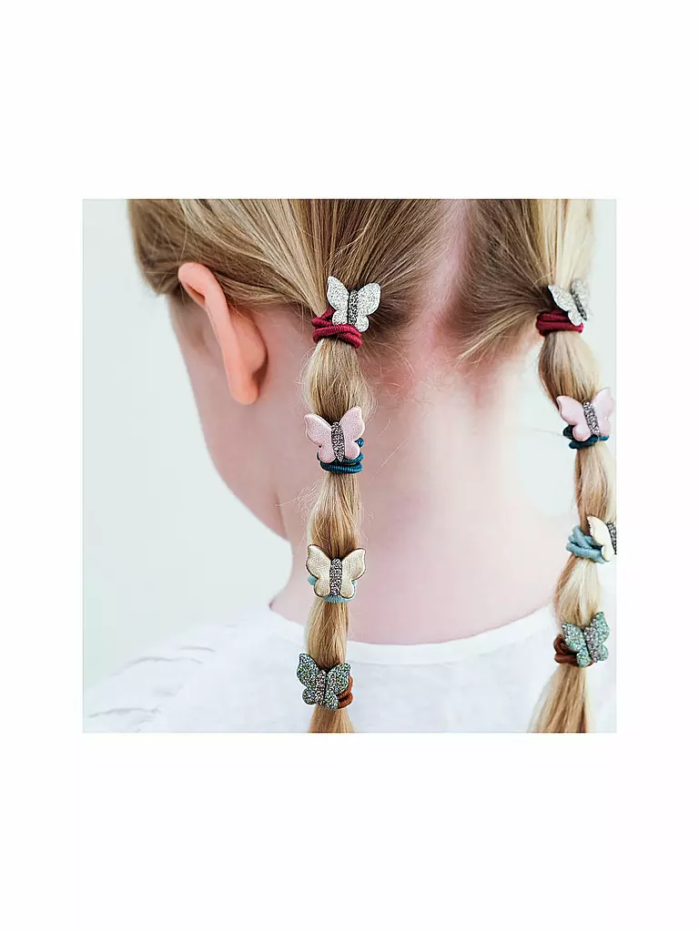 MIMI & LULA Haargummis 8 Stück MINI BUTTERFLY PONIES Into the Woods bunt