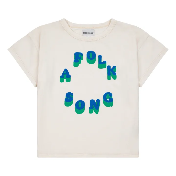 Bobo Choses T-Shirt Coton Bio A Folk Song | Beige