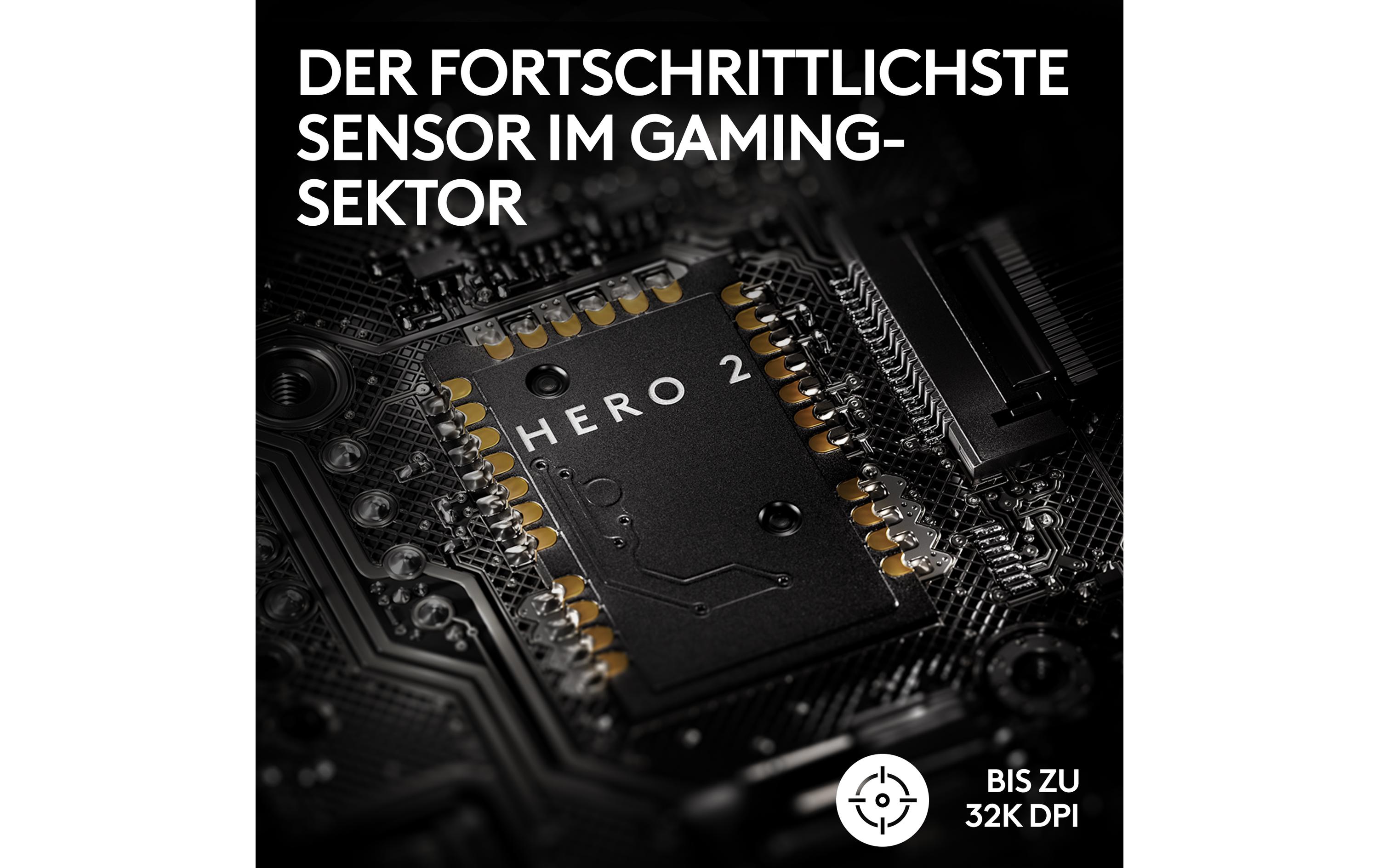 Gaming-Maus Pro X Superlight 2 Lightspeed Schwarz<br>Extrem leichte Gaming-Maus mit leistungsvoller Performance