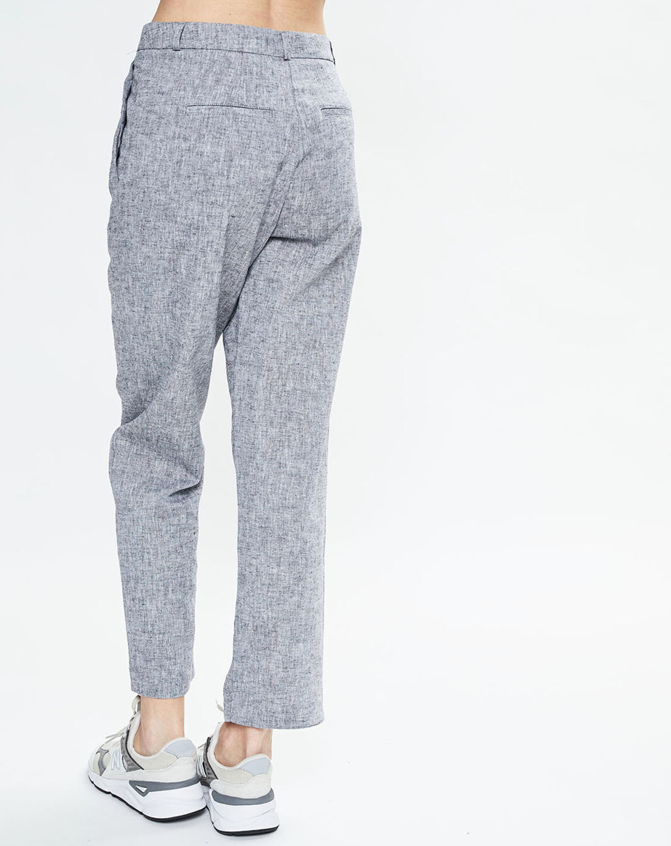 Yerse Pantalon en Lin mélangé Aurélie bleu marine