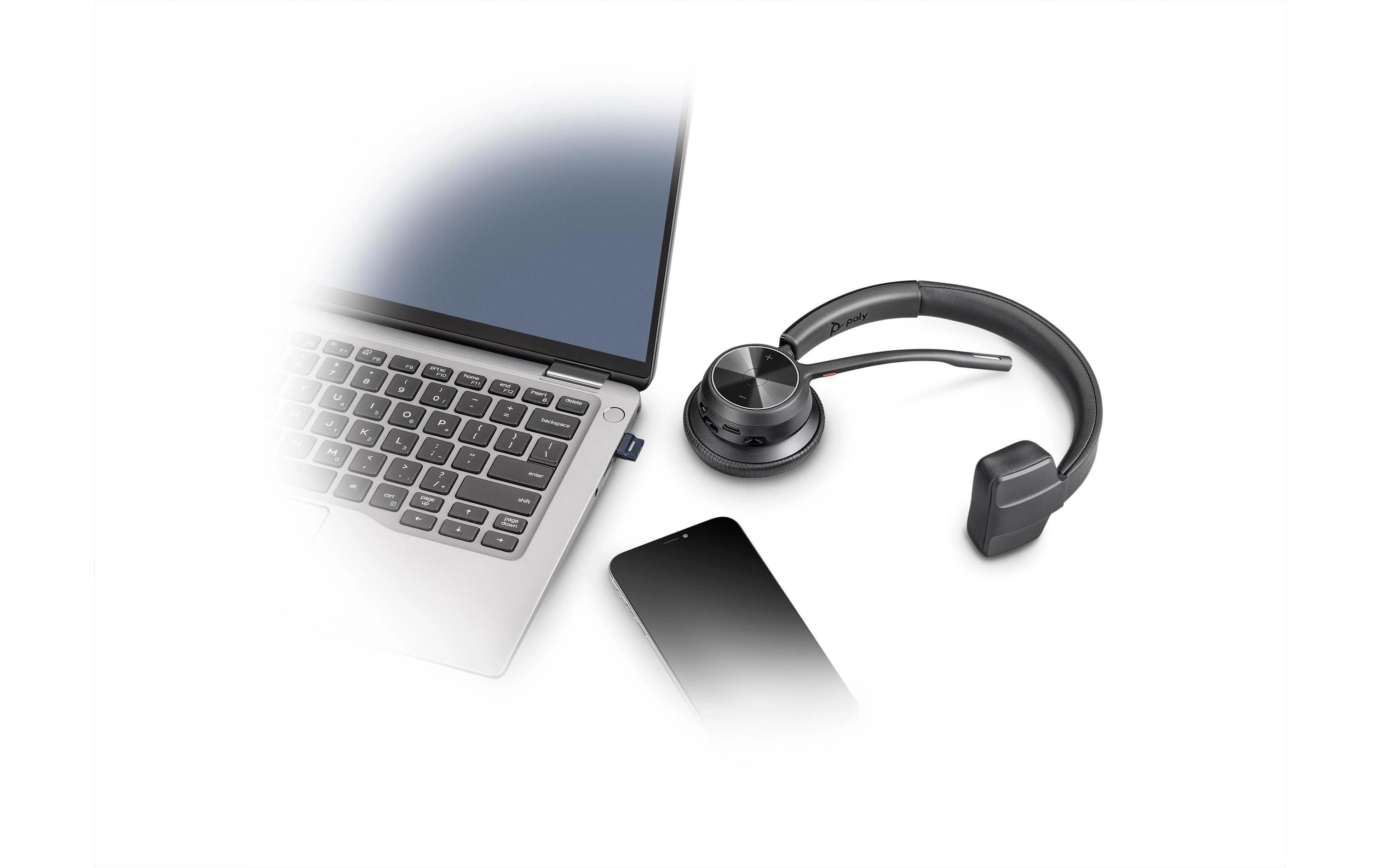 Headset Poly Voyager 4310 MS Mono USB-C, inkl. Ladestation<br>Poly Voyager Bluethootbüro-Headsets