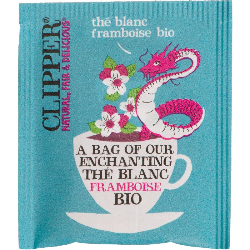 Thé blanc framboise bio Enchanting Clipper - Boîte de 20 sachets
