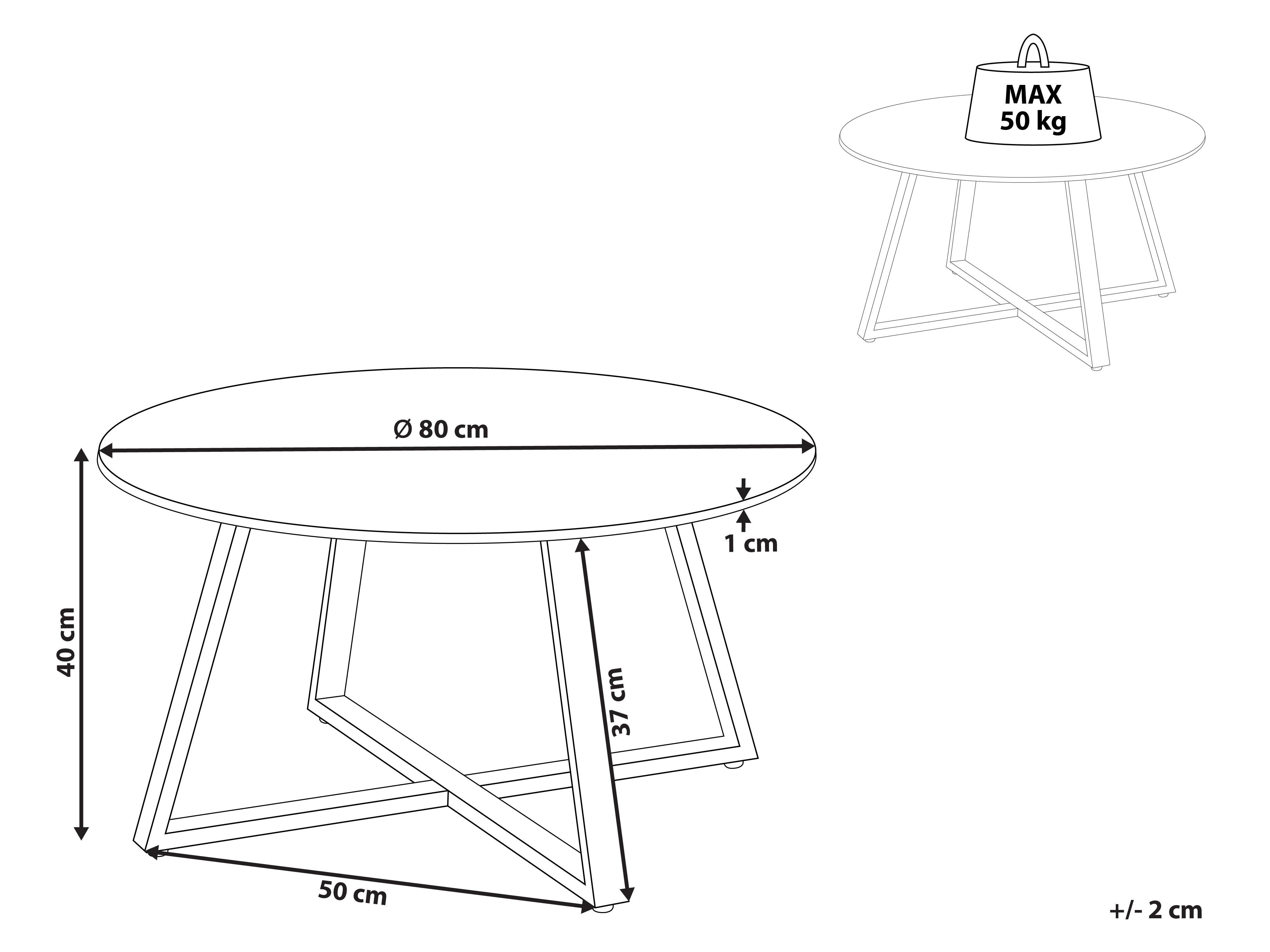 Salontafel IVINS Keramiek Wit marmer