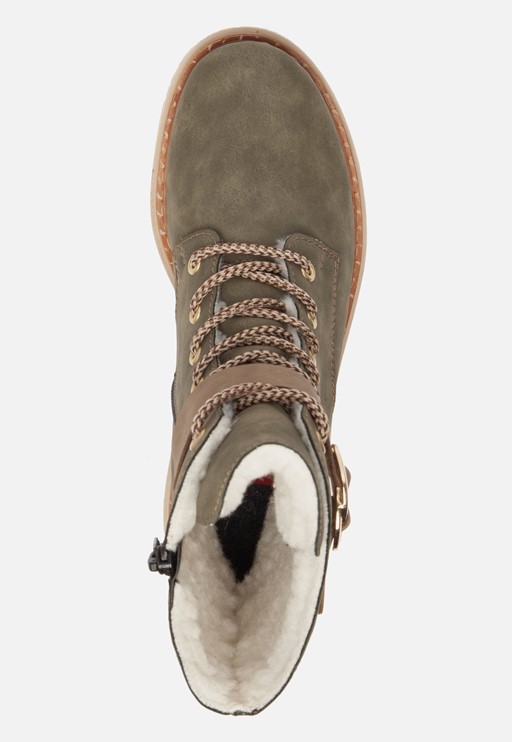 Rieker Veterboots groen Synthetisch 172246