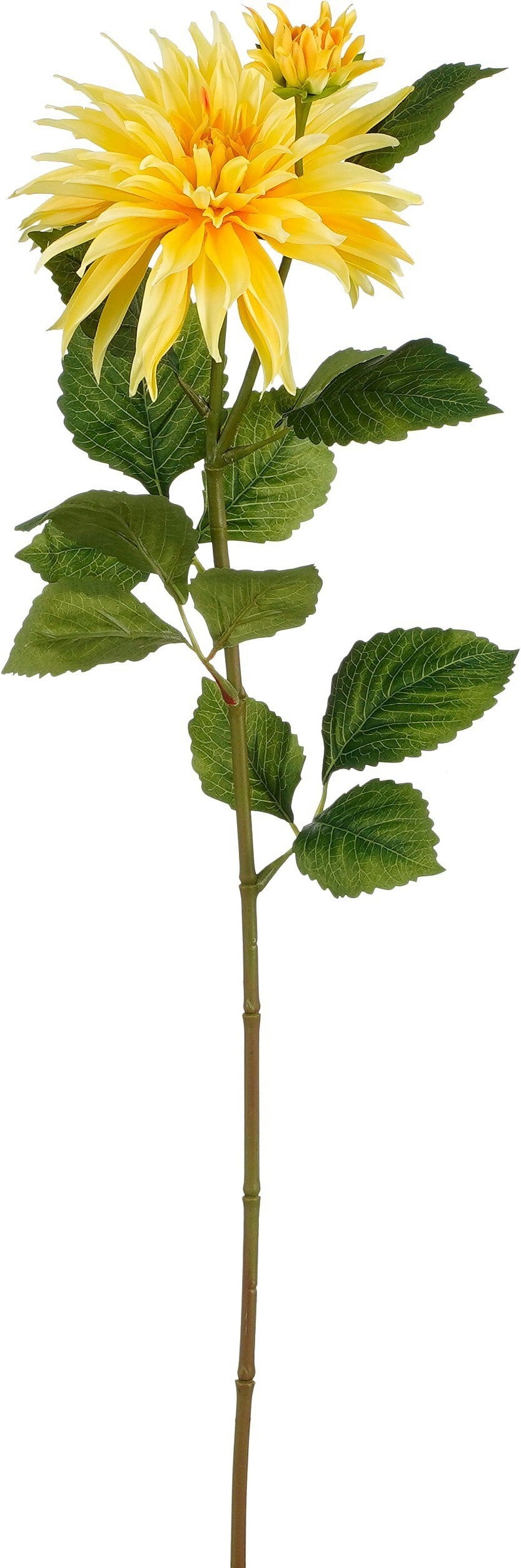 Mica Decorations kunstbloem Dahlia geel L 74 cm