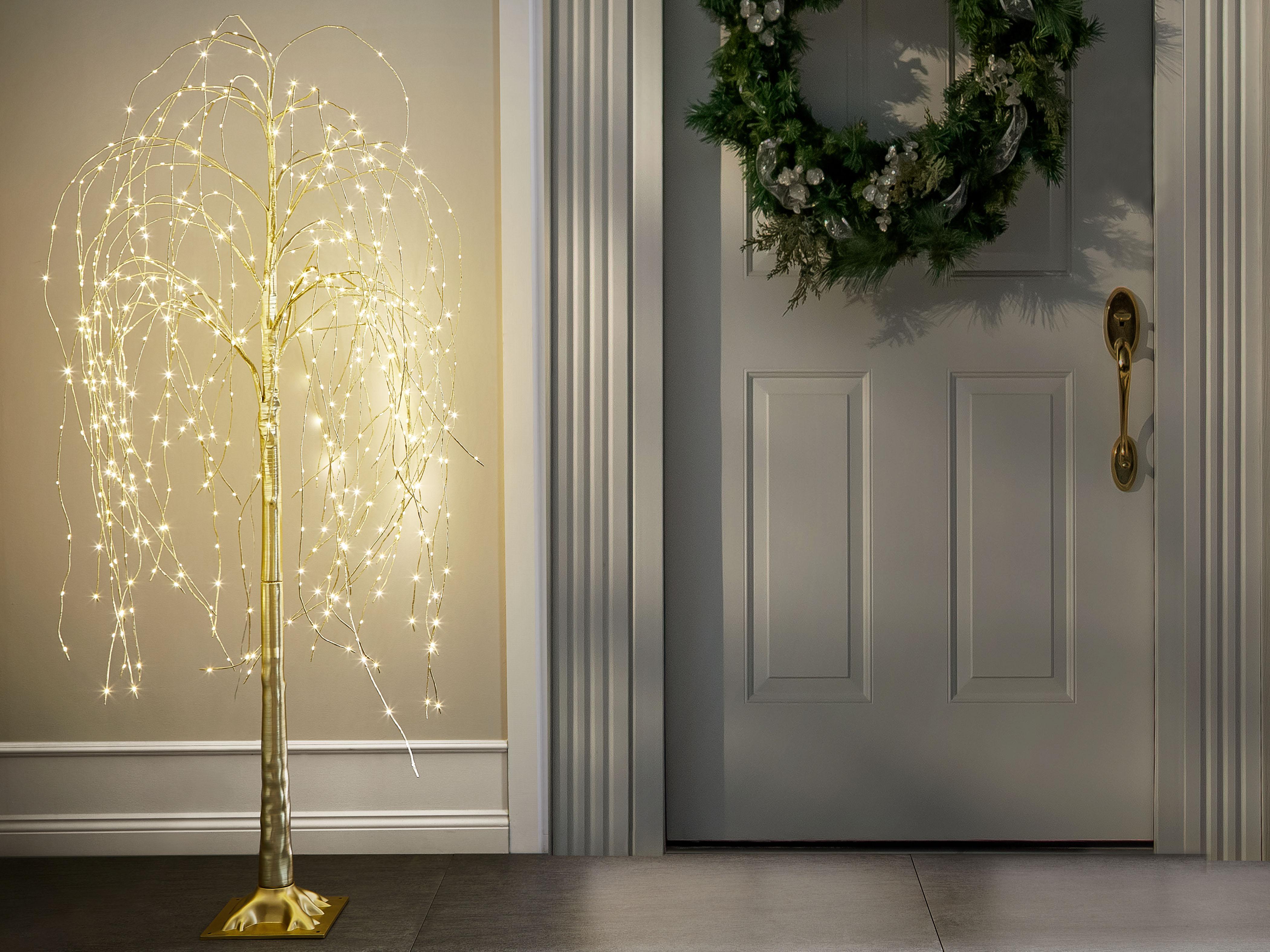 Buitendecoratie LED BALIONI Boom 180 cm Goud