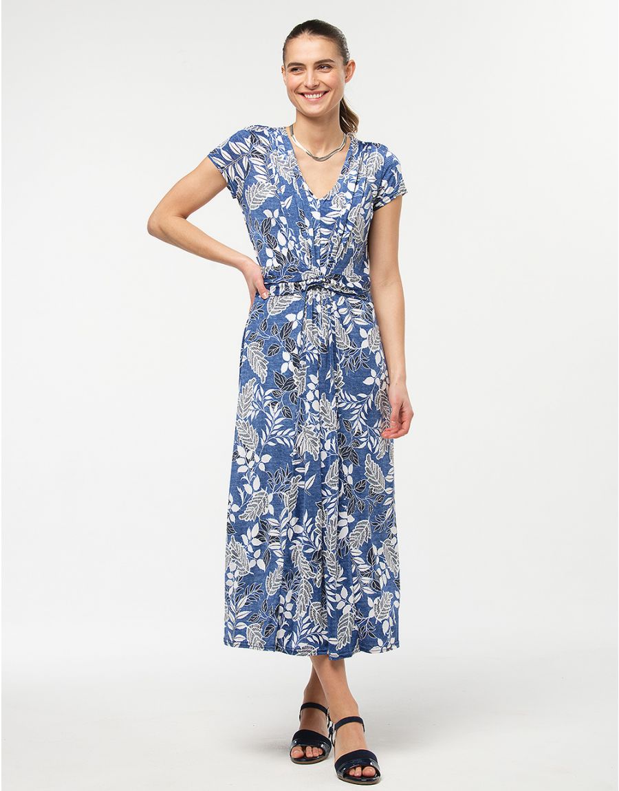 Robe longue bleue