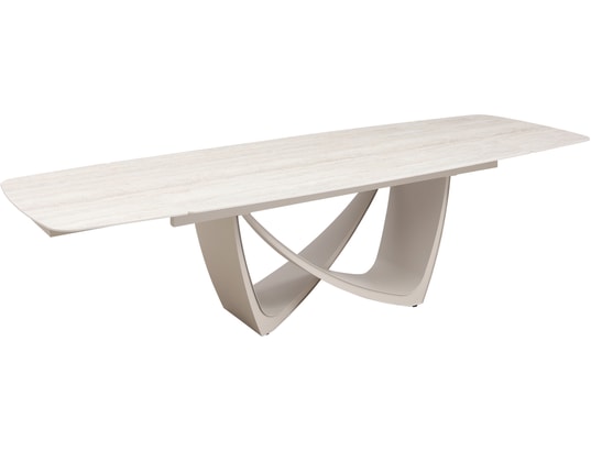 CONCEPT1 - Table Majestic travertin 200-300x100x76 100% céramique