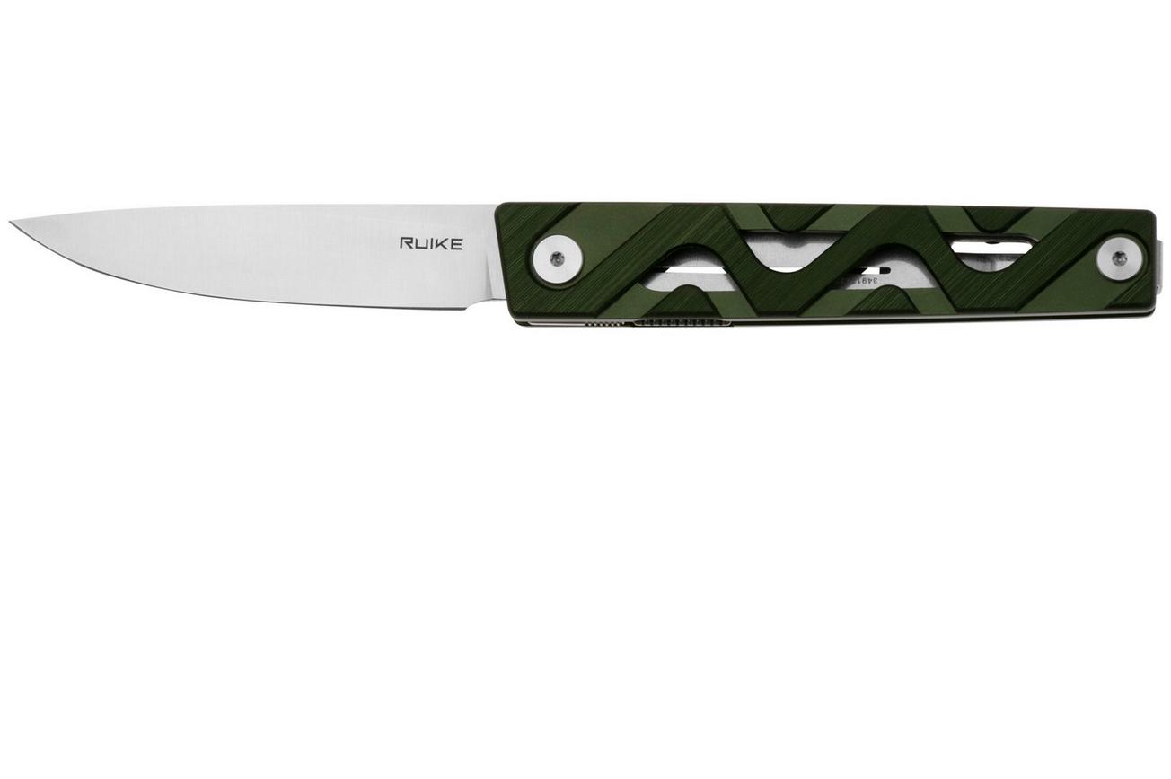 Ruike P878-AG 14C28N, Green Aluminium, zakmes