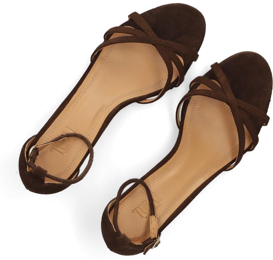 TORAL Sandalen met Hak Dames Rima Maat: 41 Materiaal: Suède Kleur: Bruin