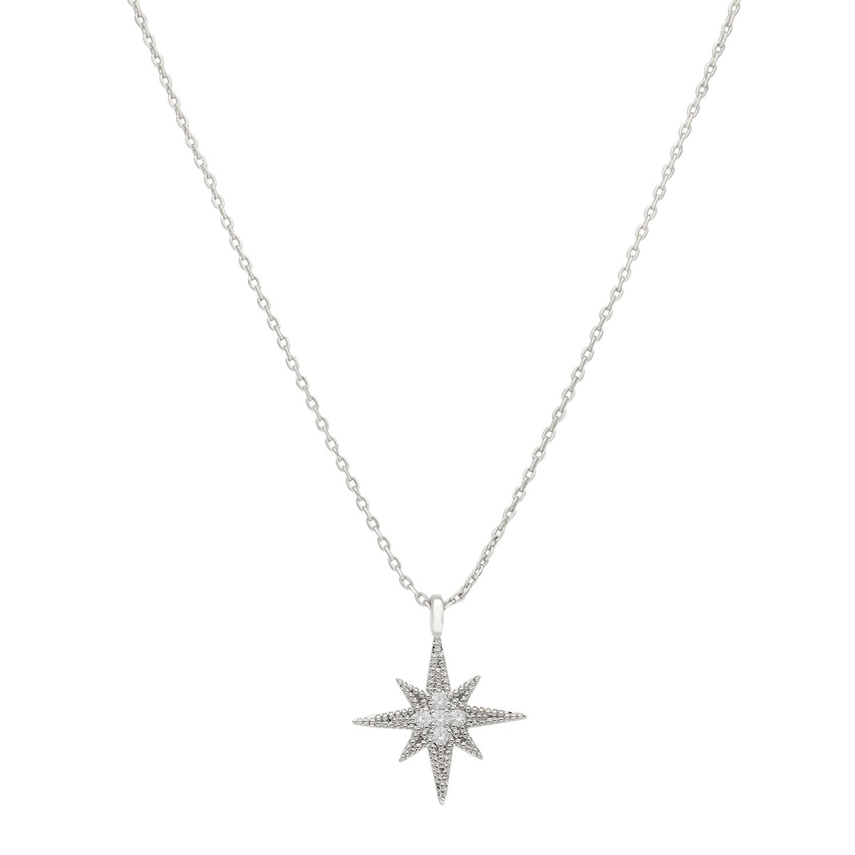 Collier Argenté étoile Sertie