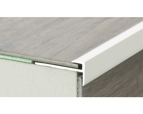 Aluminium trapneus, zilver, 29 x 13 mm x 250 cm