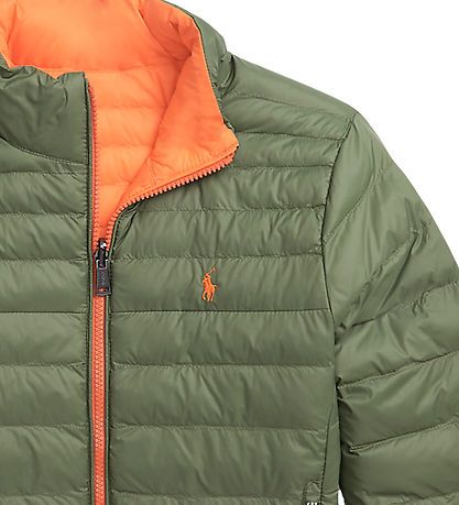 Polo Ralph Lauren Steppjacke - Umkehrbar - Army/Orange