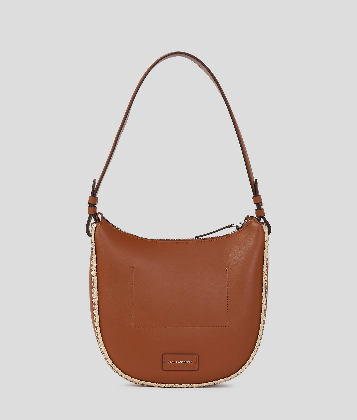 SAC PORTÉ ÉPAULE CROISSANT DE LUNE PERFORÉ K/CIRCLE - Naturel-Tan
