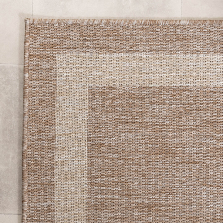 In- & Outdoor loper - Sierra Border Beige/Creme