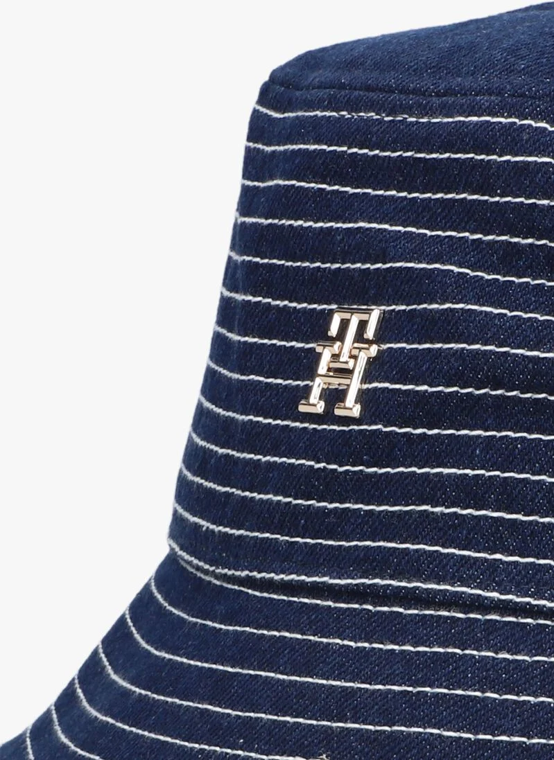 TOMMY HILFIGER blauwe tommy hilfiger hoed th feminine denim blue hat