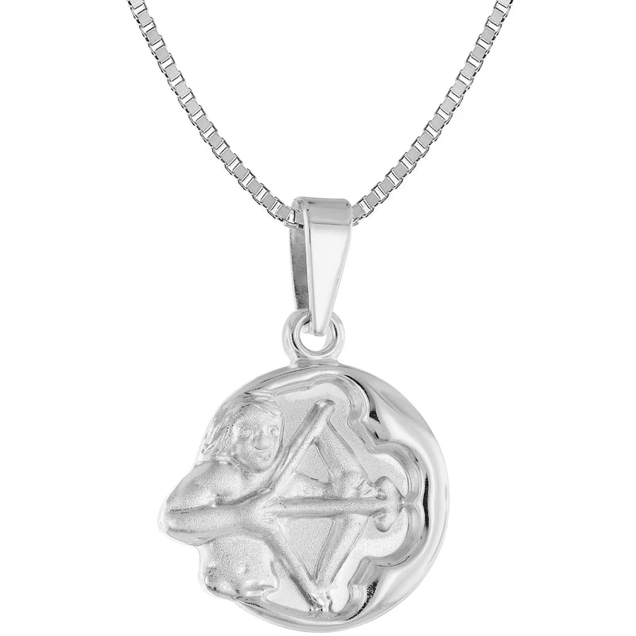 trendor Schütze Sternzeichen mit Halskette 925 Silber Ø 15 mm silver