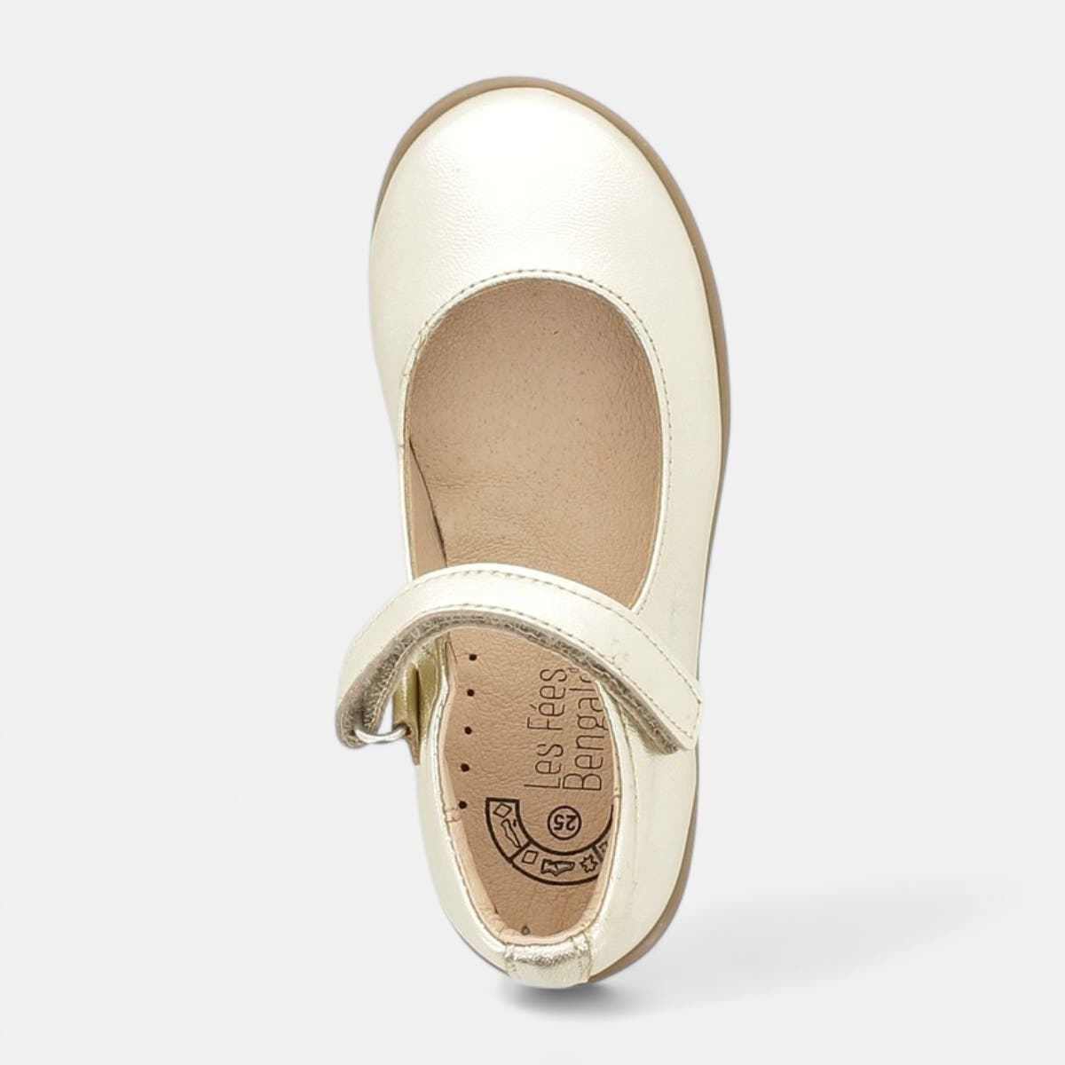 Babies Fille en cuir or