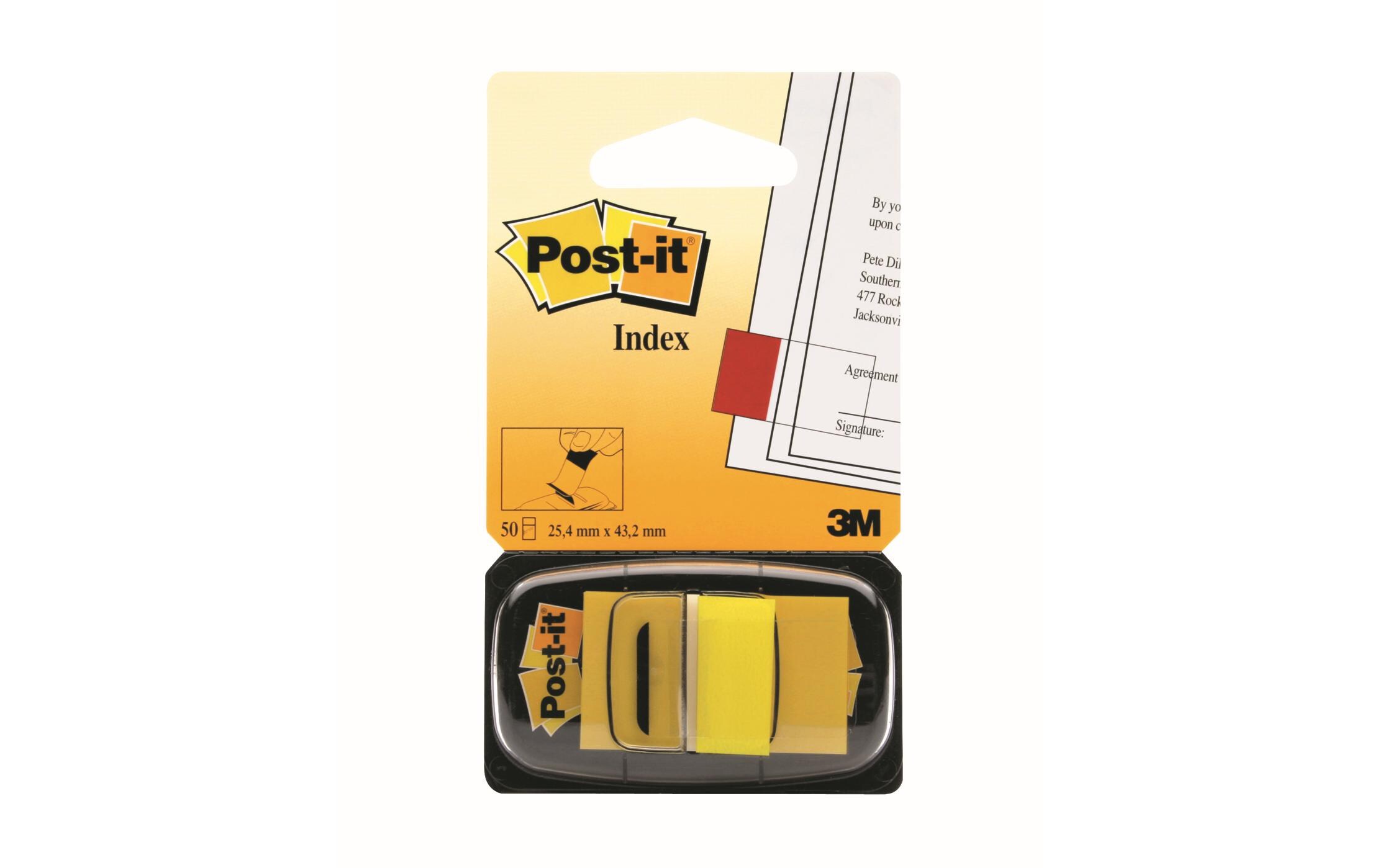 Page Marker Post-it Index 50 Stück GelbPost-it Index Marker im Spender