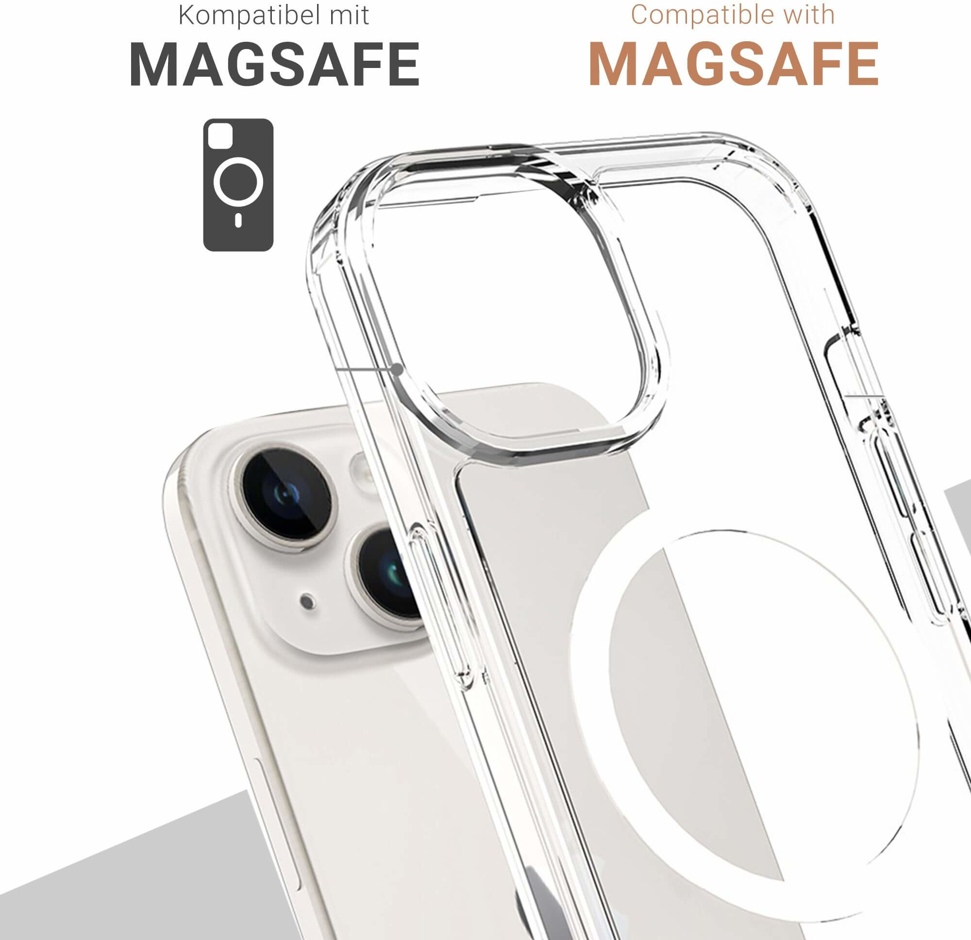 iPhone 15 MagSafe Hybrid Hülle TPU Bumper   Acryl Rückseite Pankow (11032) - Transparent