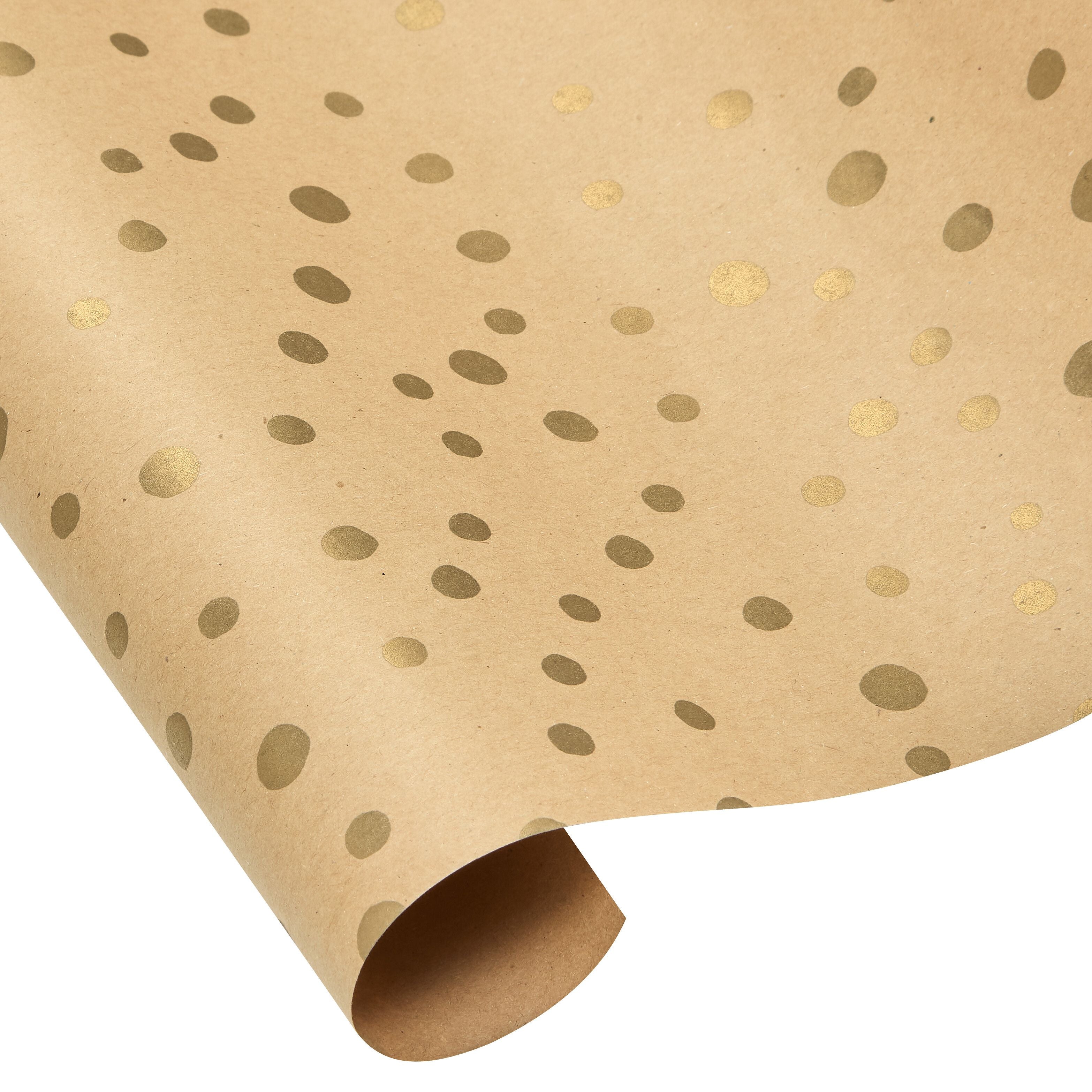 NUNA Geschenkpapier - Natur, Gold / B: 70 cm x L: 200 cm