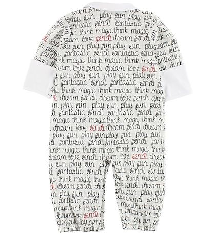 Fendi Kids Heldragt - Hvidternet m. Tekst