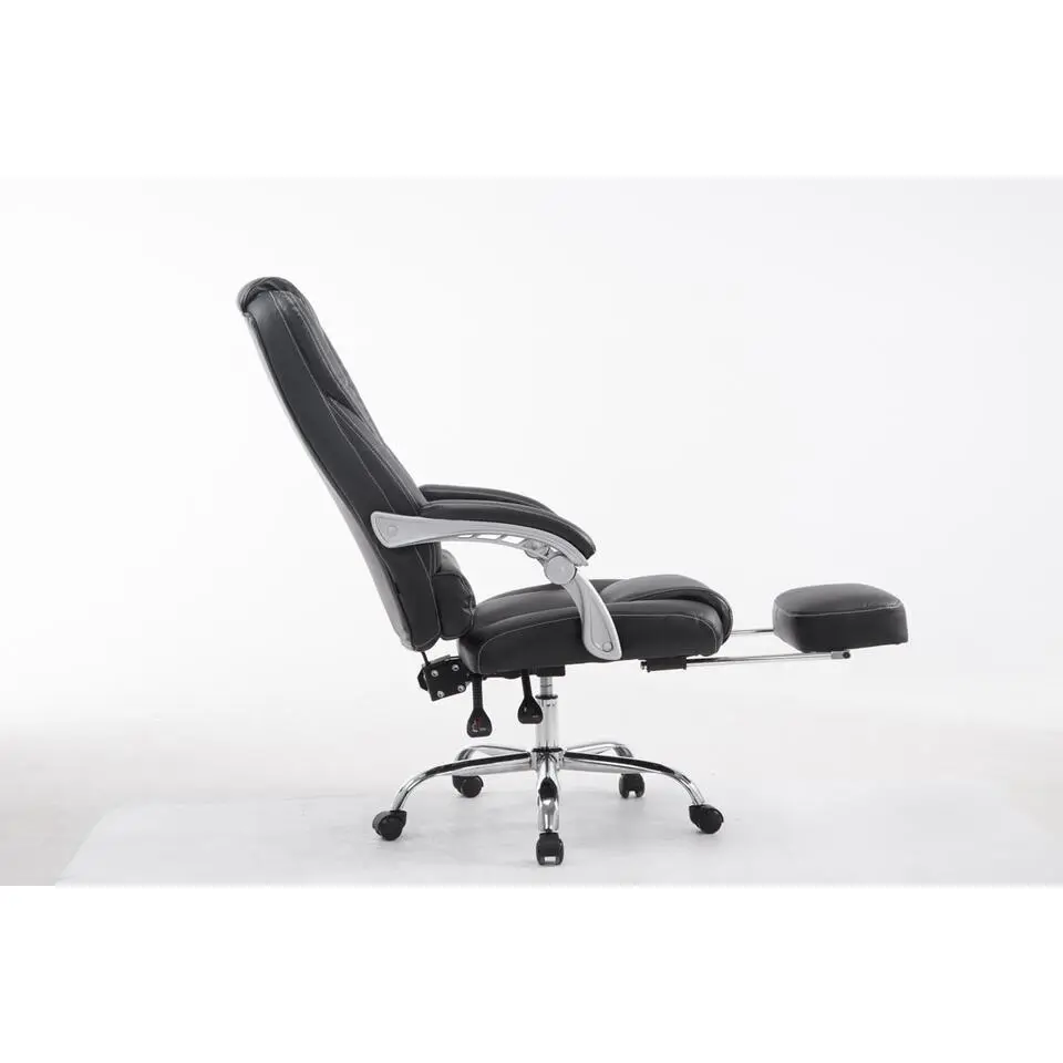CLP Bureaustoel Pacific chroom Frame - Kunstleer - zwart