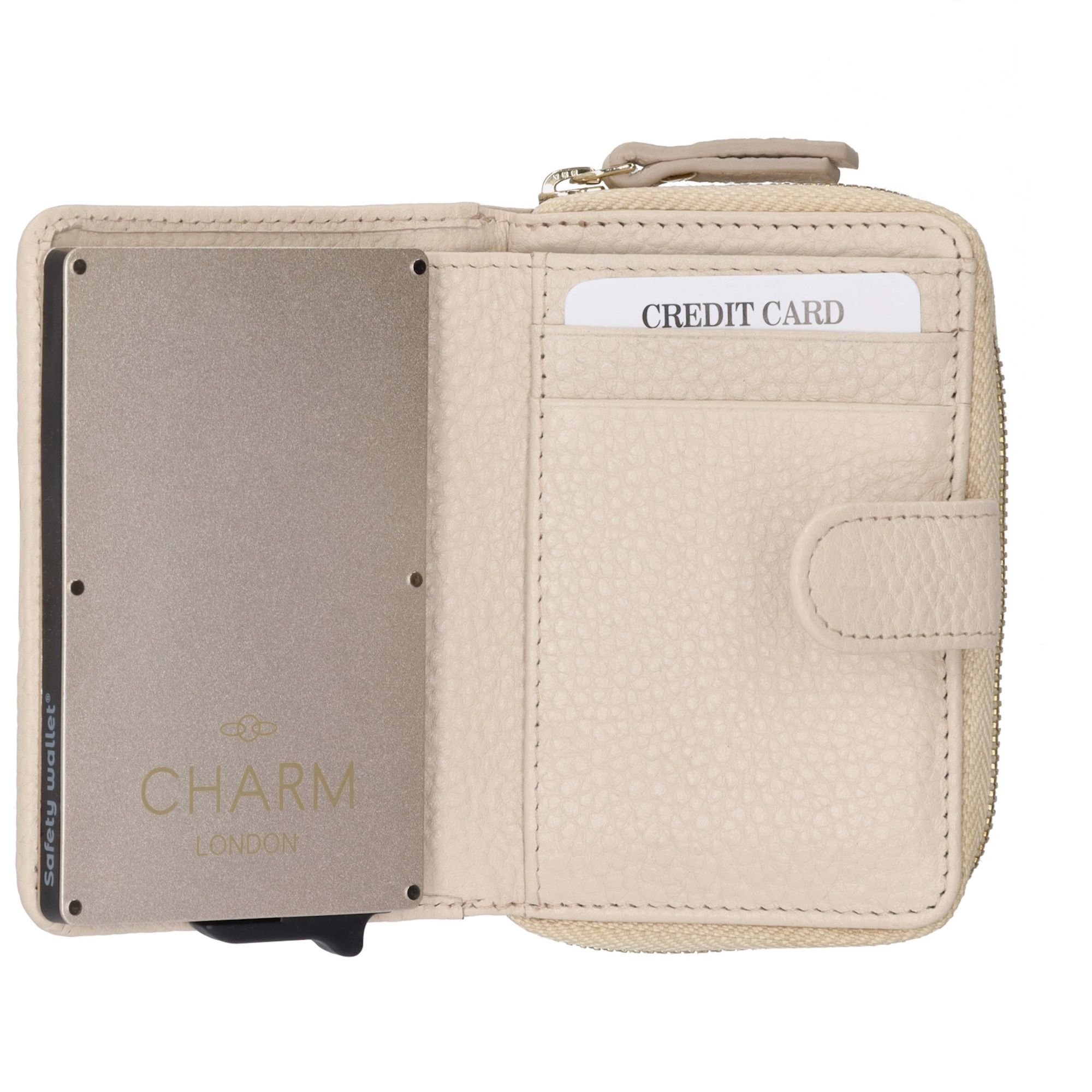 Charm London Washington Creditcard Etui Rits Crème