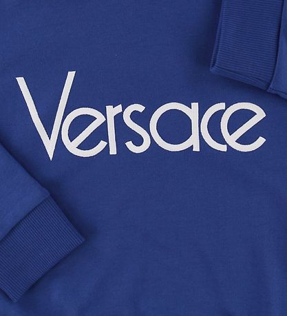Versace Kapuzenpullover - Blau/Weiß m. Logo