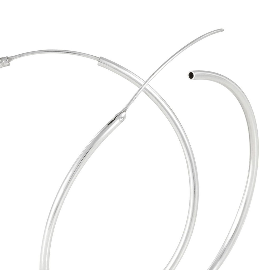 Créoles Argent Blanc Olympia