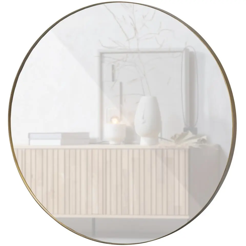 WOOOD Doutzen Spiegel - Metaal - Goud - 115x115x5