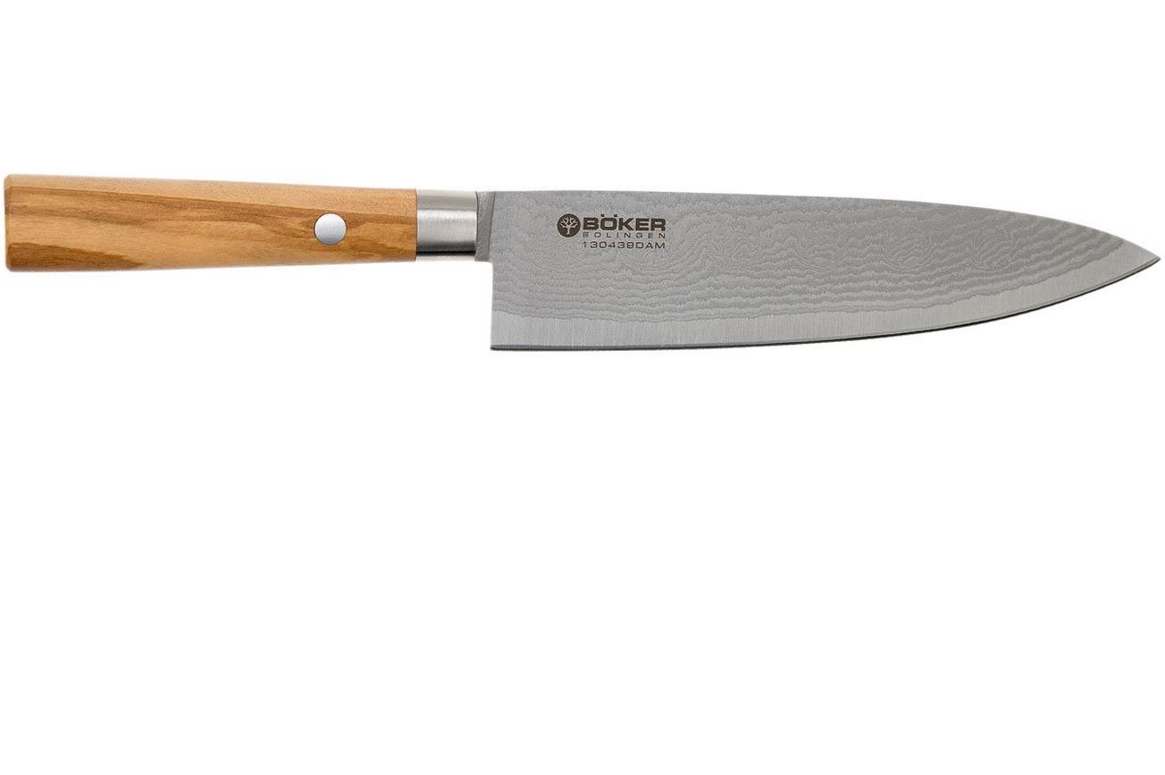Böker Damast Olive 15.5 cm klein koksmes, 130439DAM