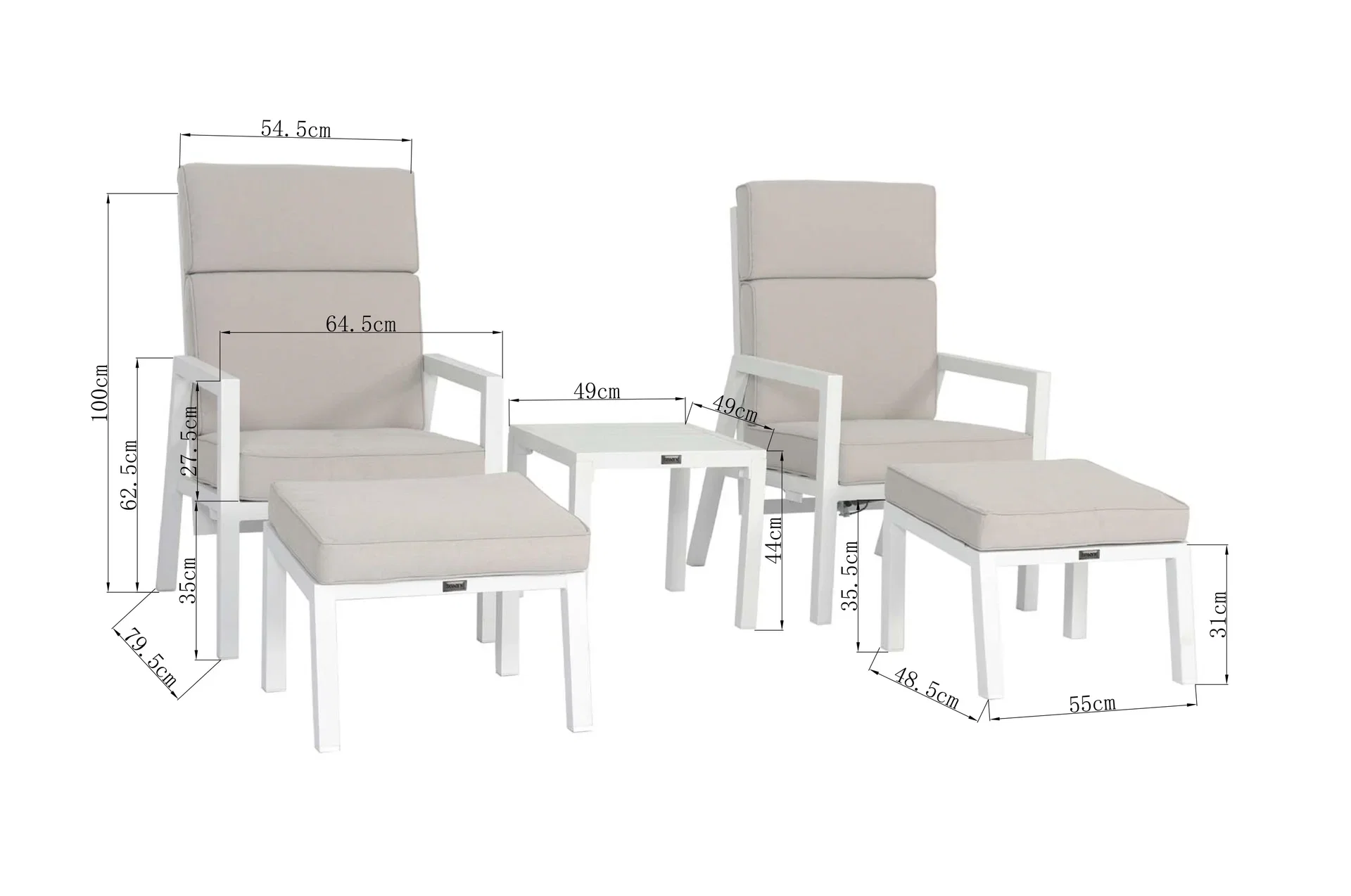 Skanden Reclinersett Duo Oslo 2 sitteplasser