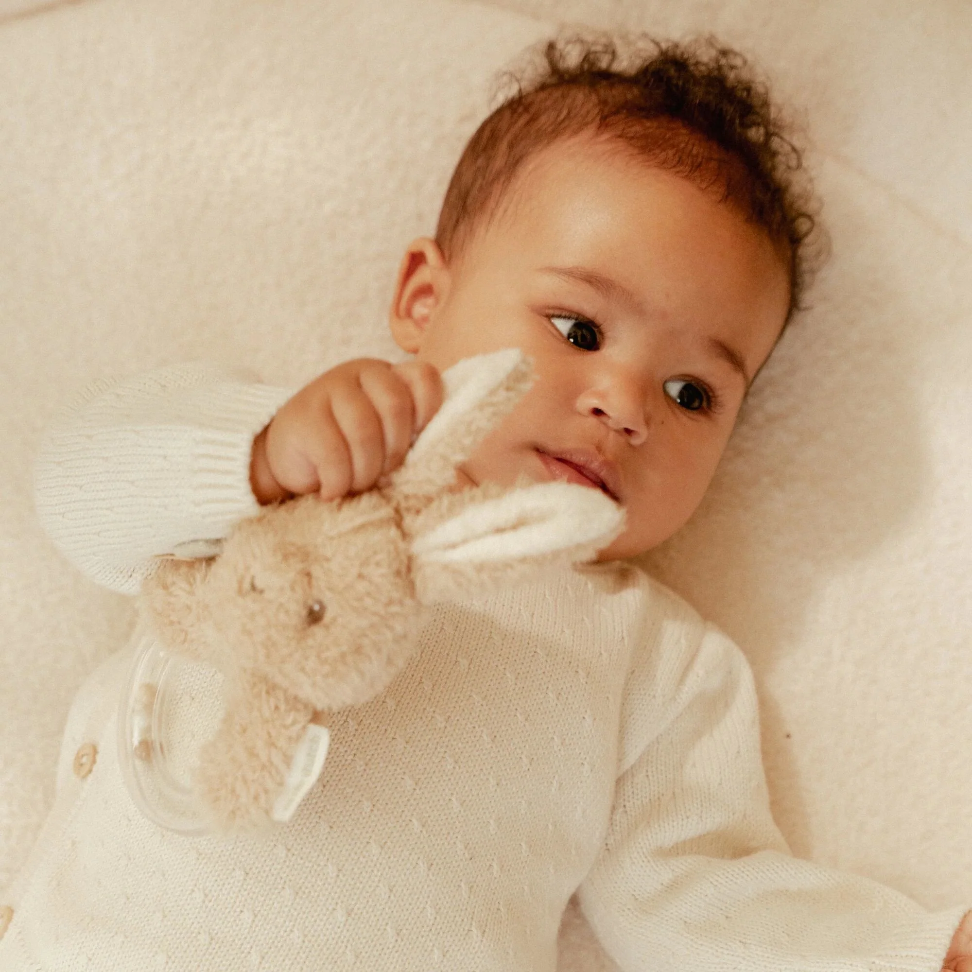 Ringrammelaar - Beige - Newborn Naturals kopen? | Little Dutch
