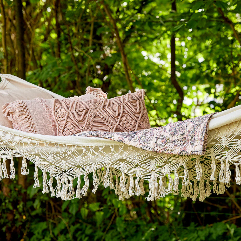 Speedtsberg  Quiltet tæppe - rosa/beige mix