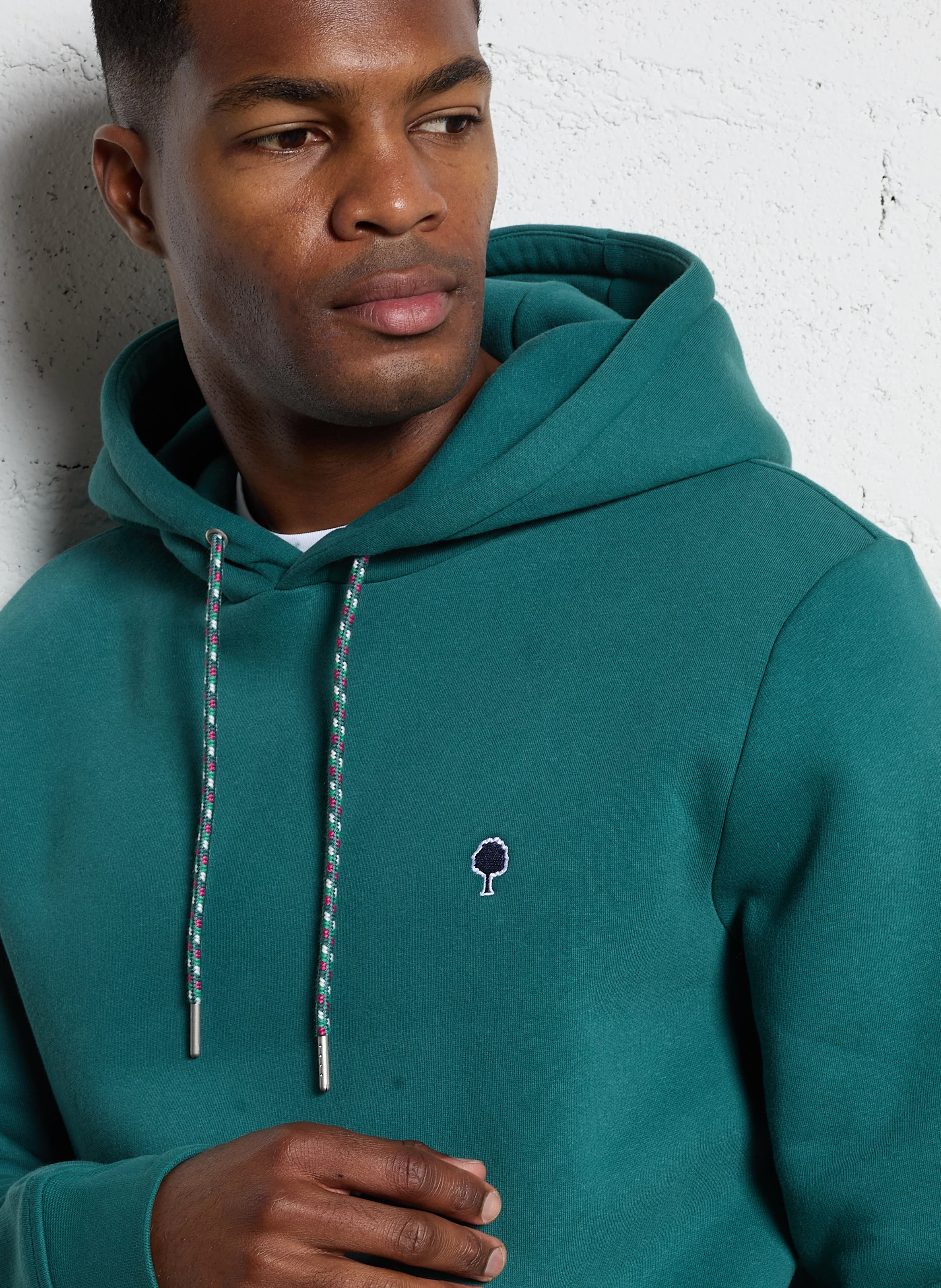 DIRAC - Sweat à capuche en coton mélangé | Bleu