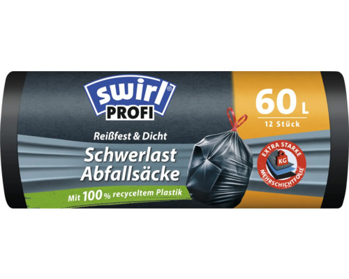 Zware afvalzakken Swirl 60 l 12 stuks
