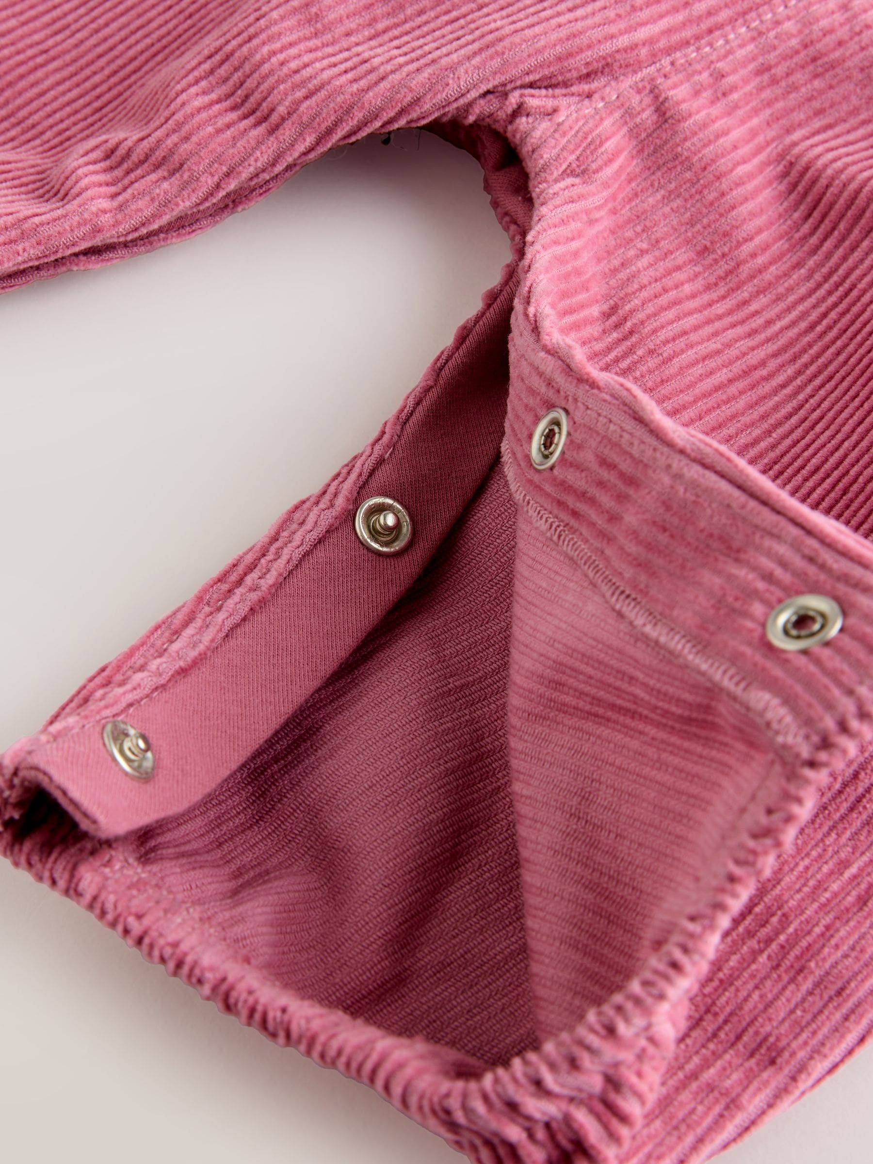 Roze met vrolijke print - Baby Print Bodysuit met Lange mouwen en Corduroy bretelbroeken Set 2 Pieces (0mnd -2jr)