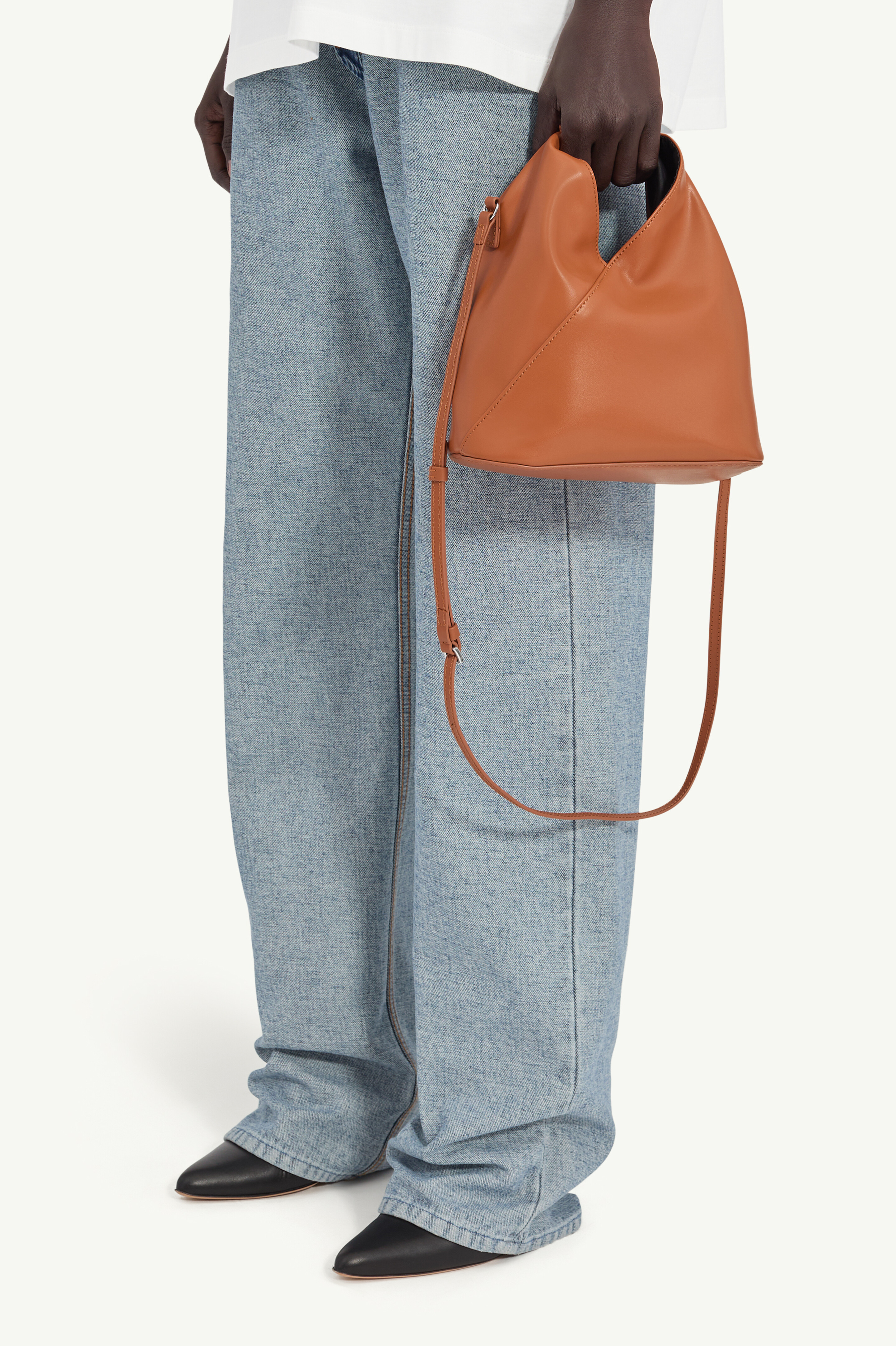 Sac à bandoulière Japanese classic camel pour femme | MM6 Brun Adobe
